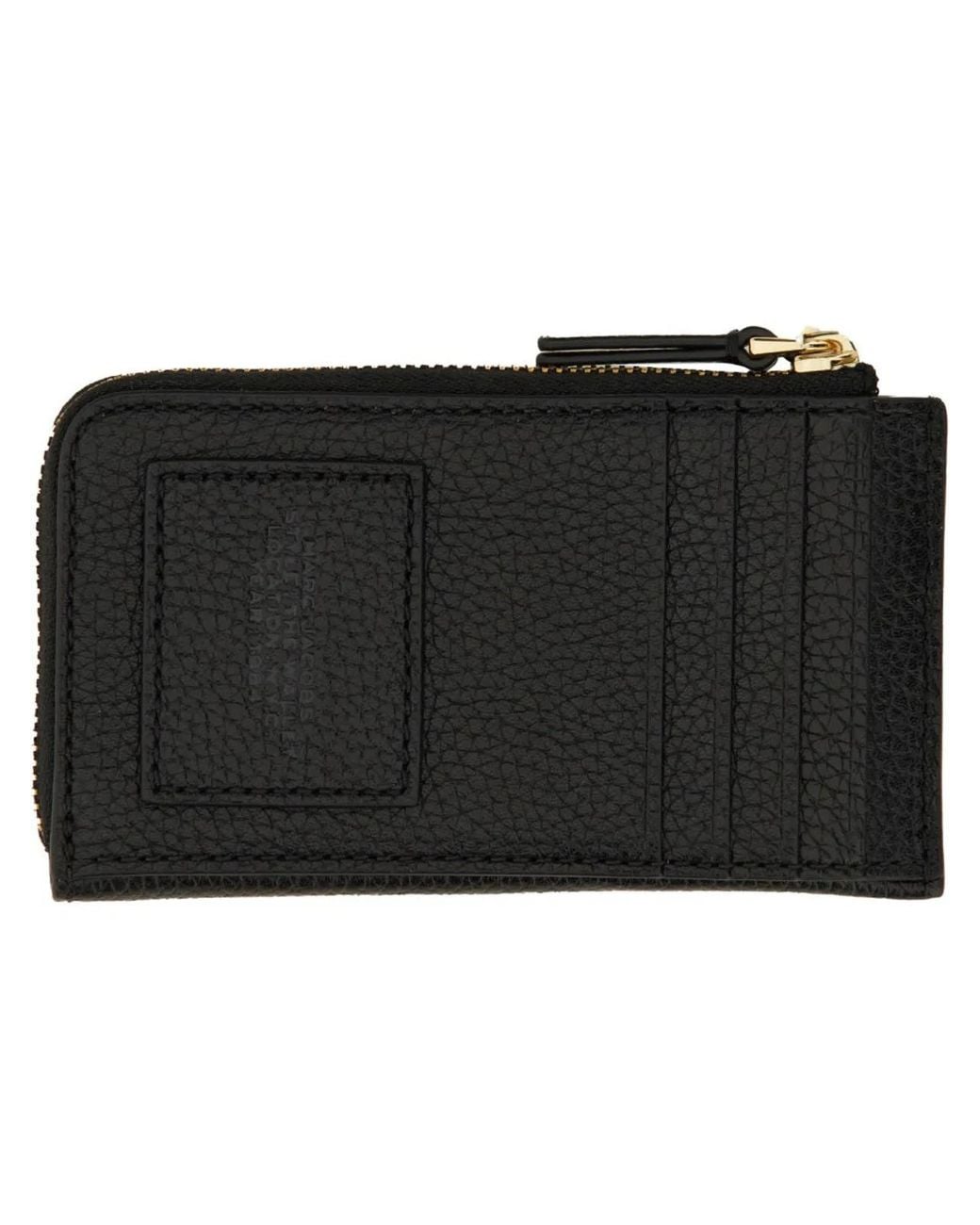 Marc Jacobs Black The Top Zip Multi Wallet Leather