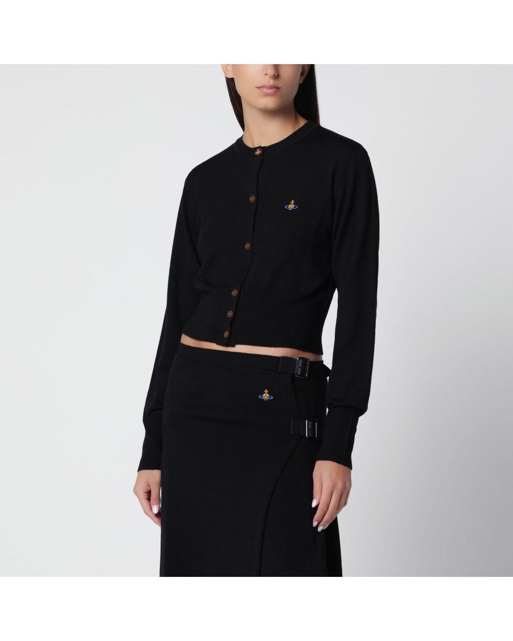 Vivienne Westwood Black "Bea" Cropped Cardigan