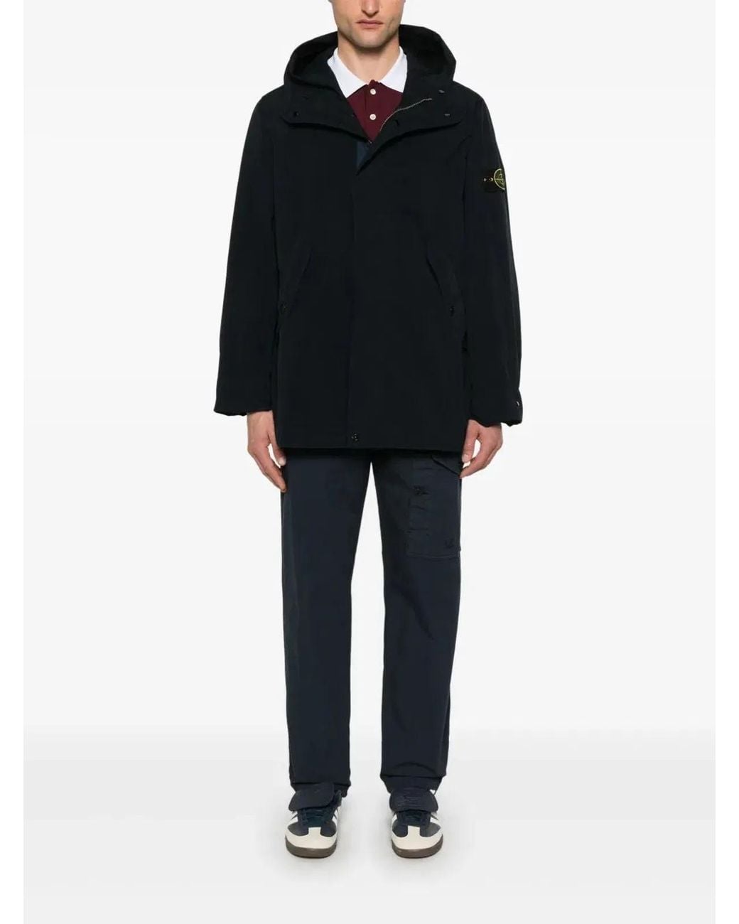 Stone Island Black Short Parka for men