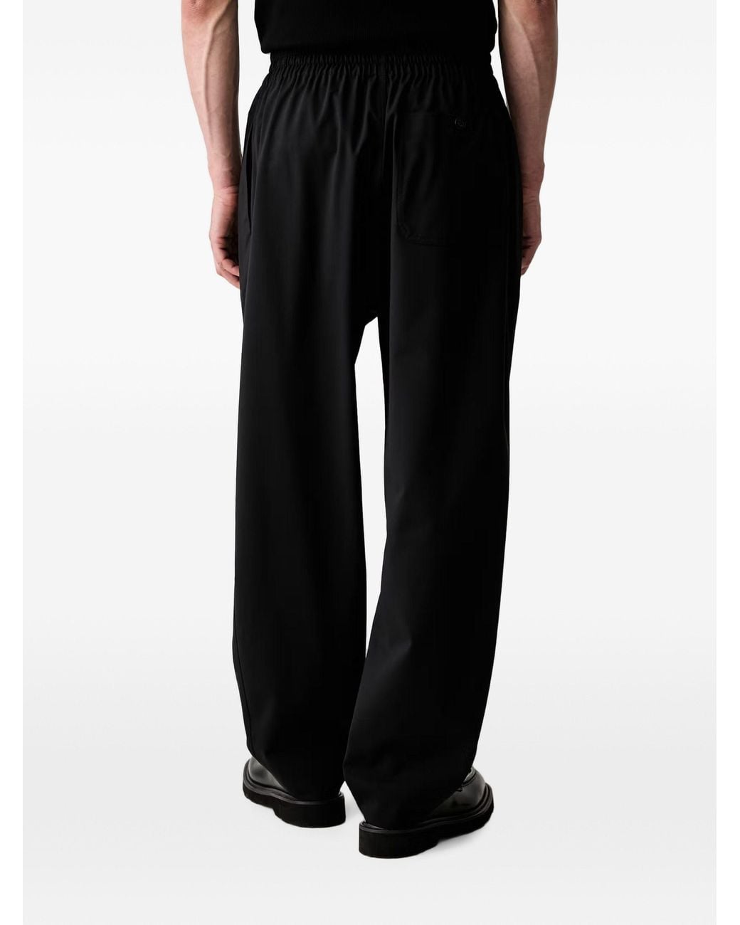 KENZO Black Drawstring Elasticated-Waist Trousers for men