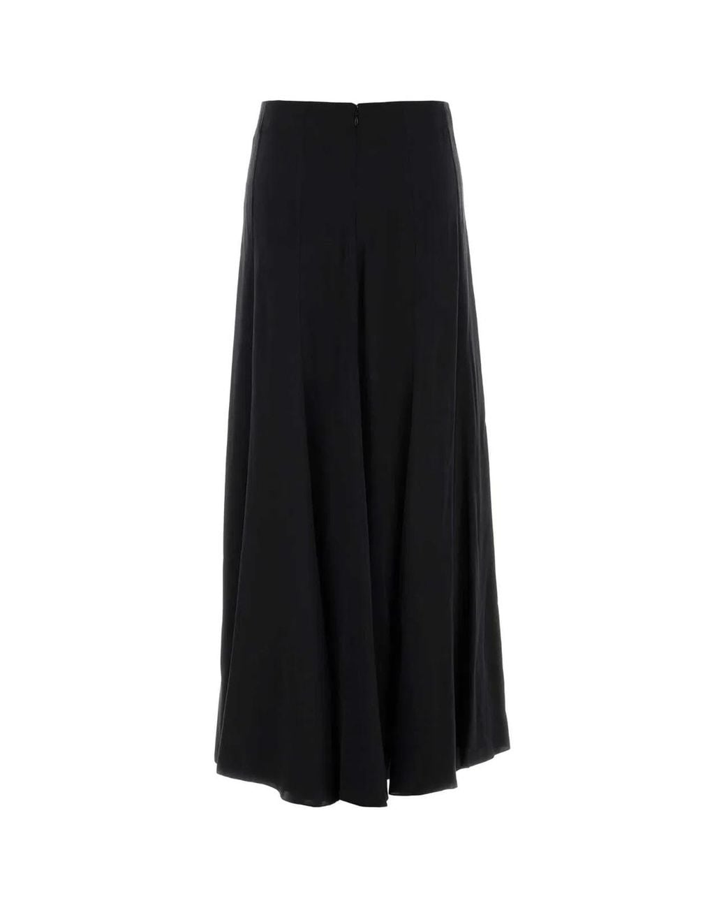 Chloé Black Silk Satin Maxi Skirt