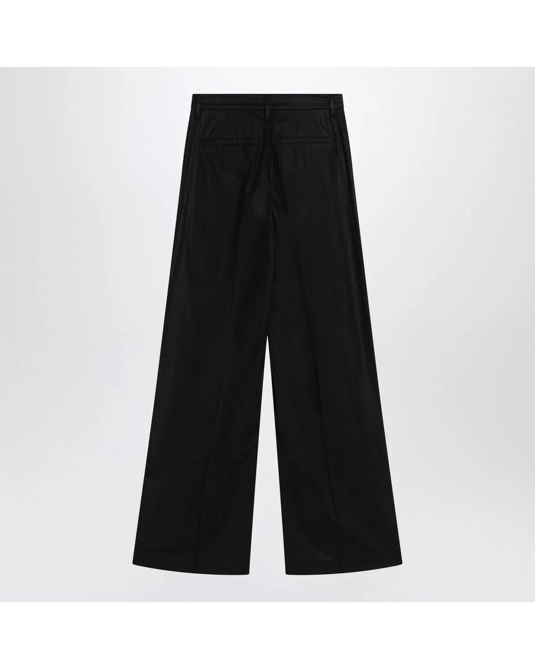 Department 5 Black Wide Cotton Pants
