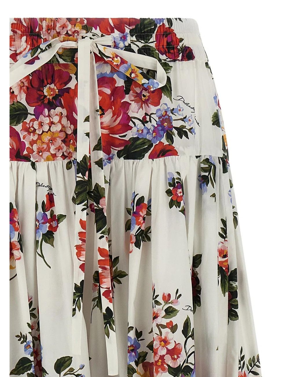Dolce & Gabbana White Dolce & Gabbana 'Mazzo Di Fiori' Skirt