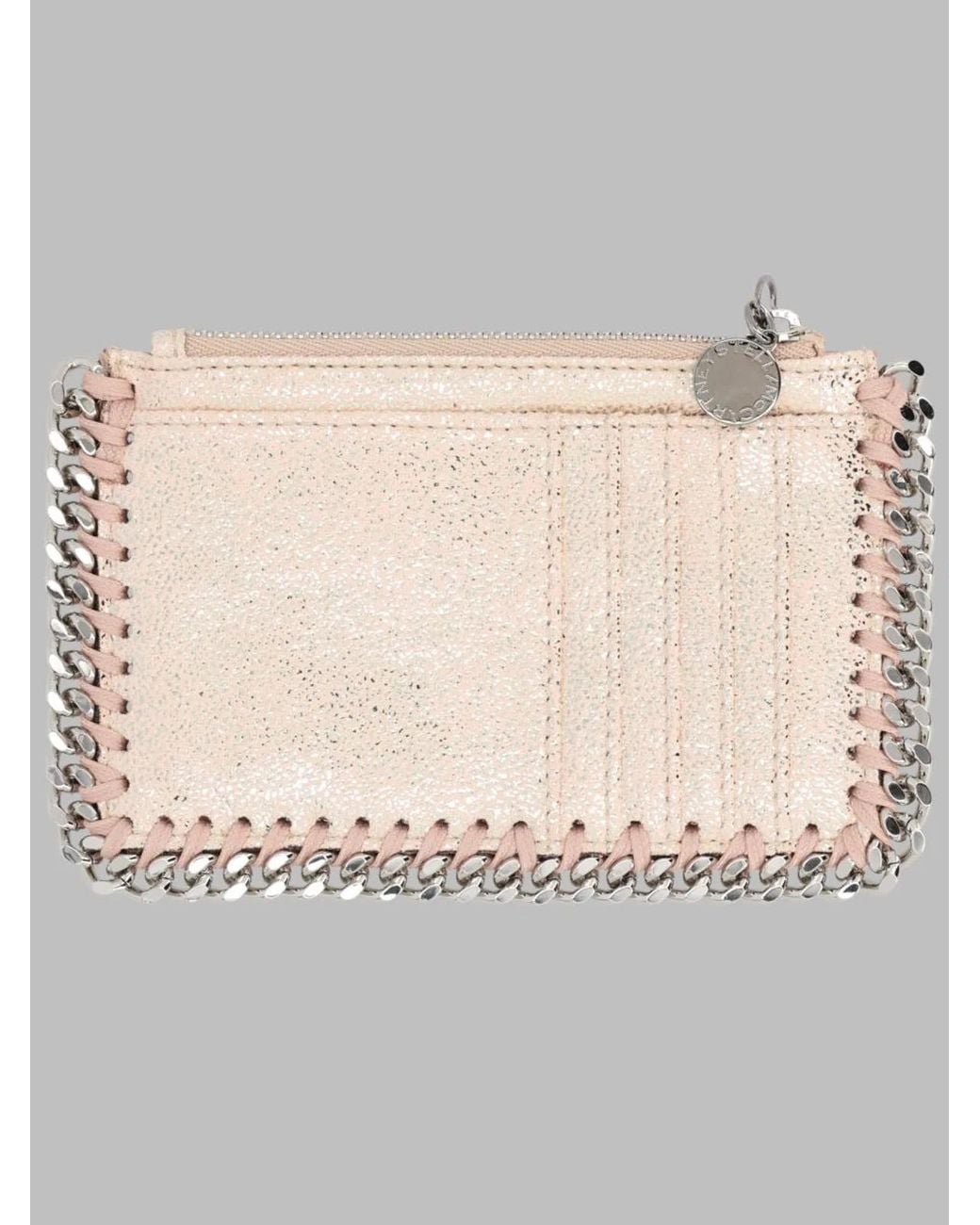 Stella McCartney Natural Portacarte "Falabella" Con Zip