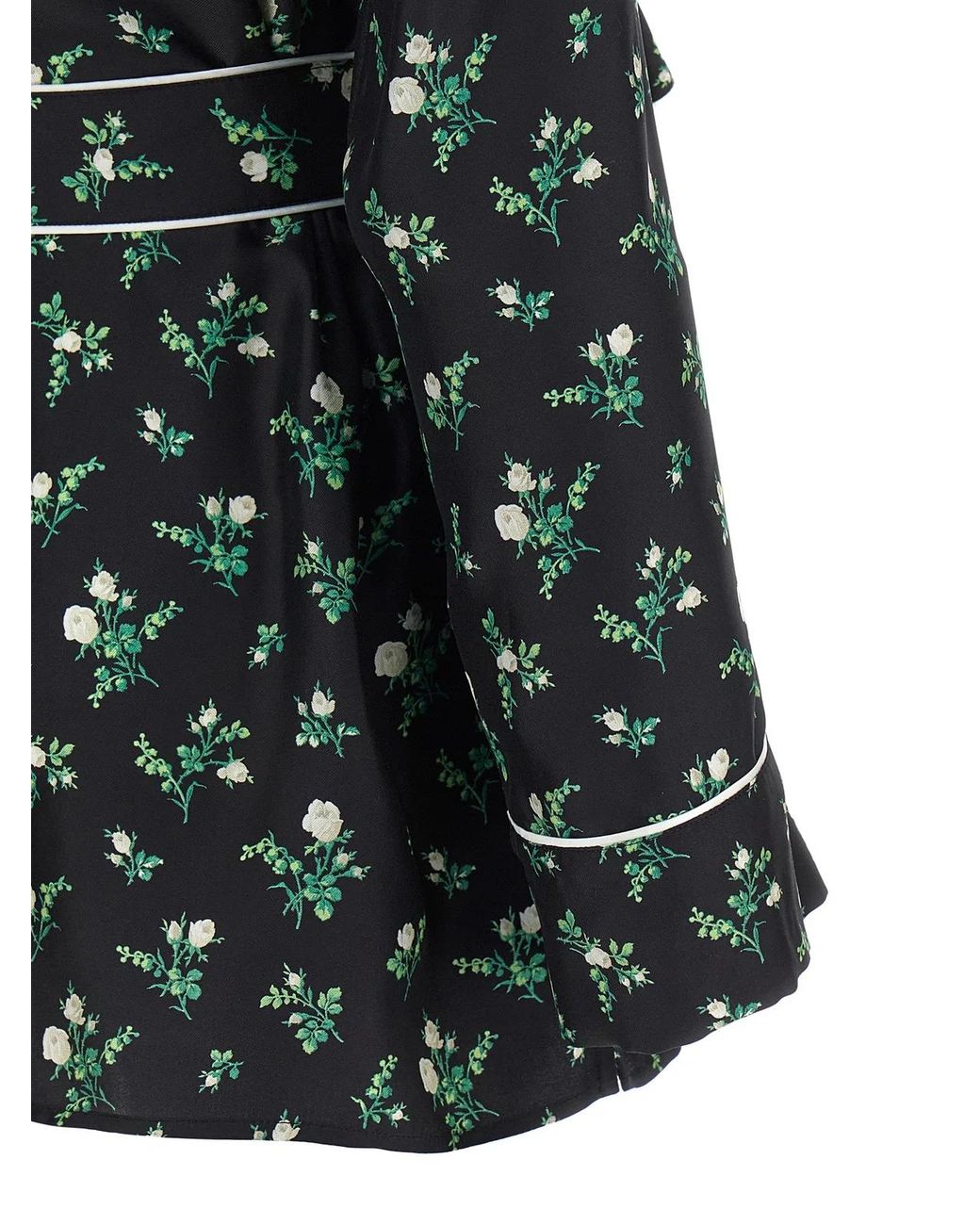 Dolce & Gabbana Black Dolce & Gabbana Roselline And Lily Of The Lilies Of The Flowers Printed Shirt