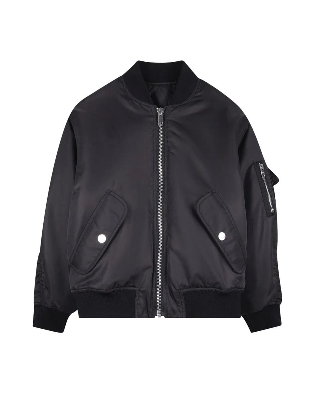 Givenchy Black Bomber Con Stampa Logo