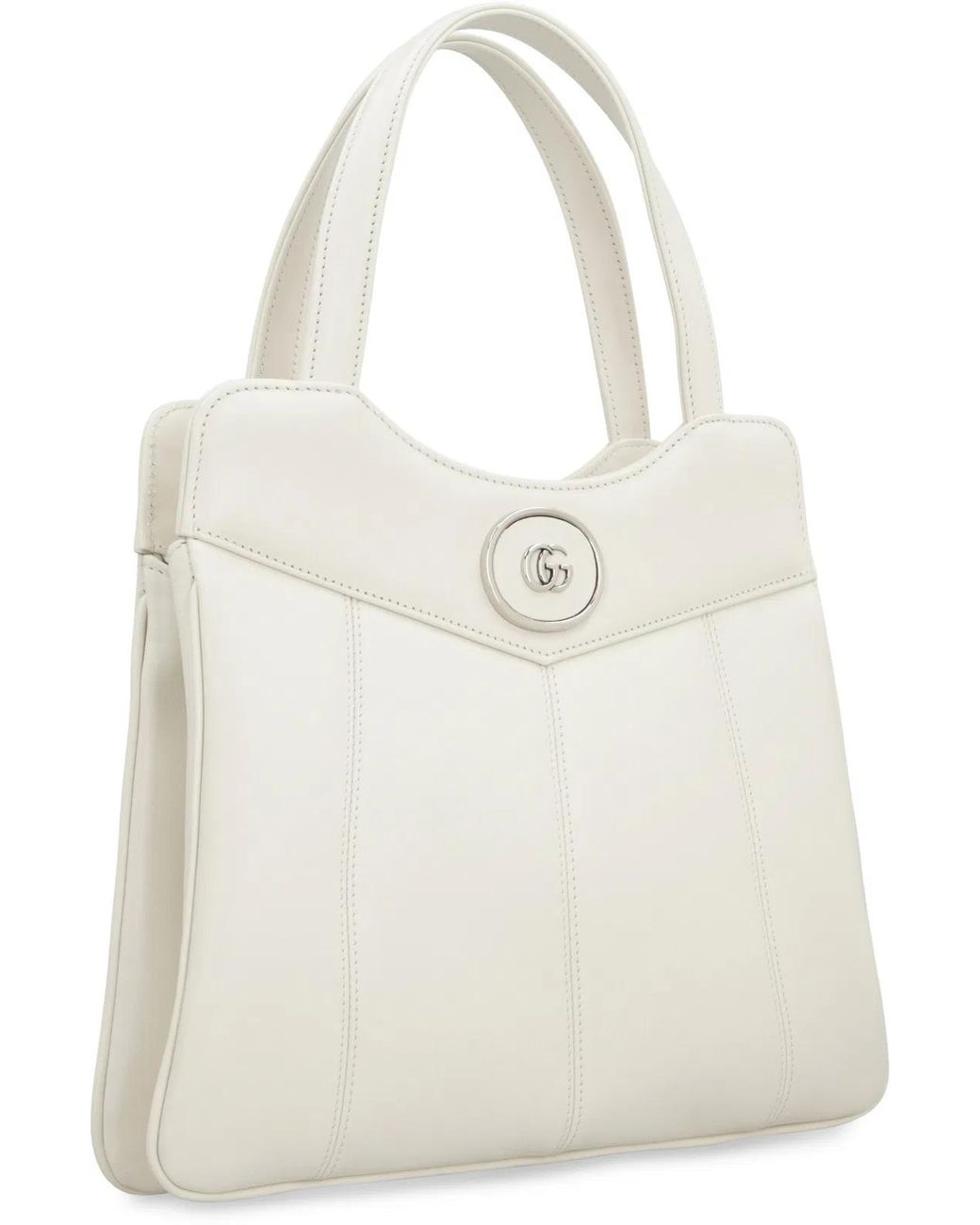 Gucci Natural Chic Quilted Calfskin Mini Tote With Chain Strap