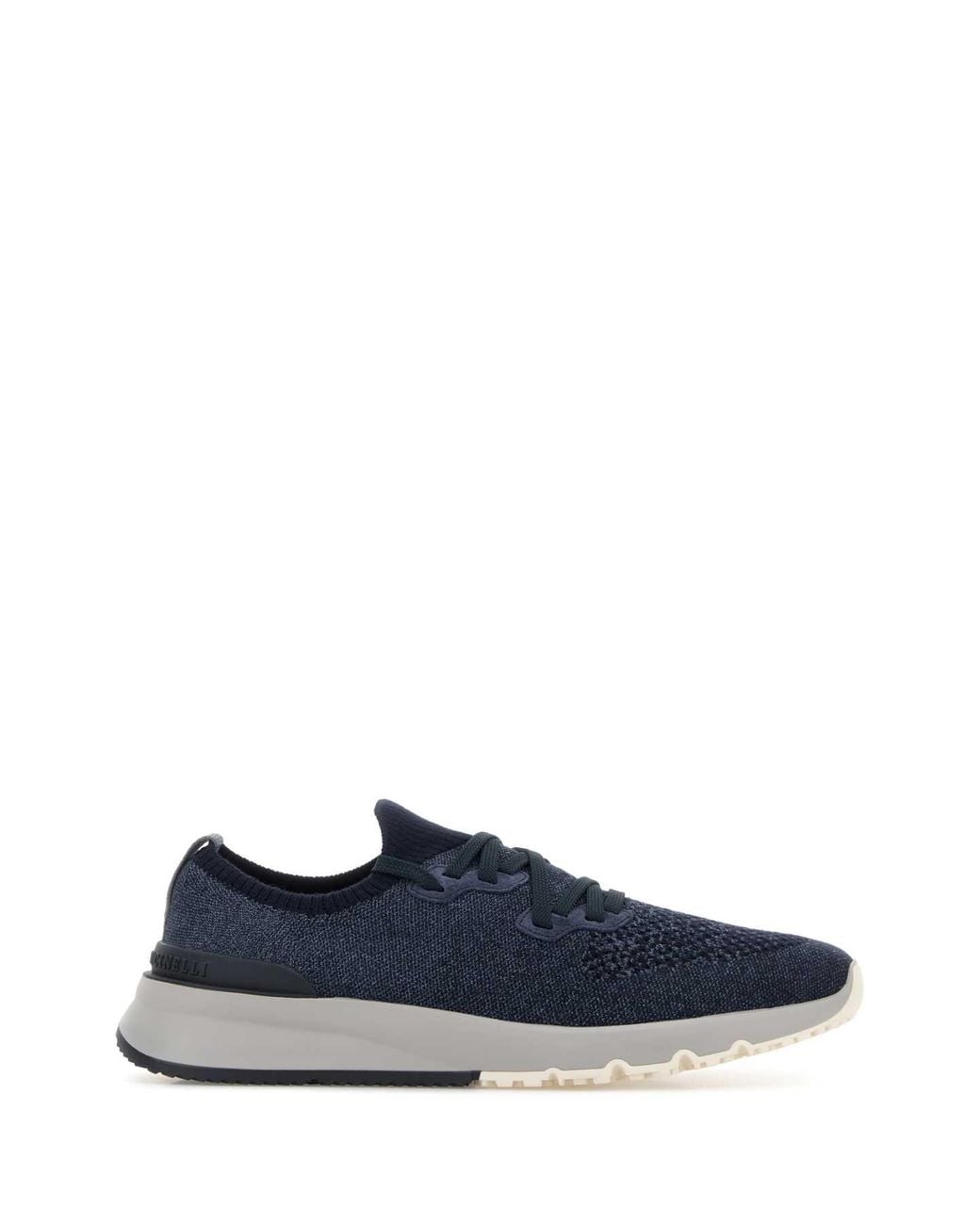 Brunello Cucinelli Blue Cotton Sneakers for men