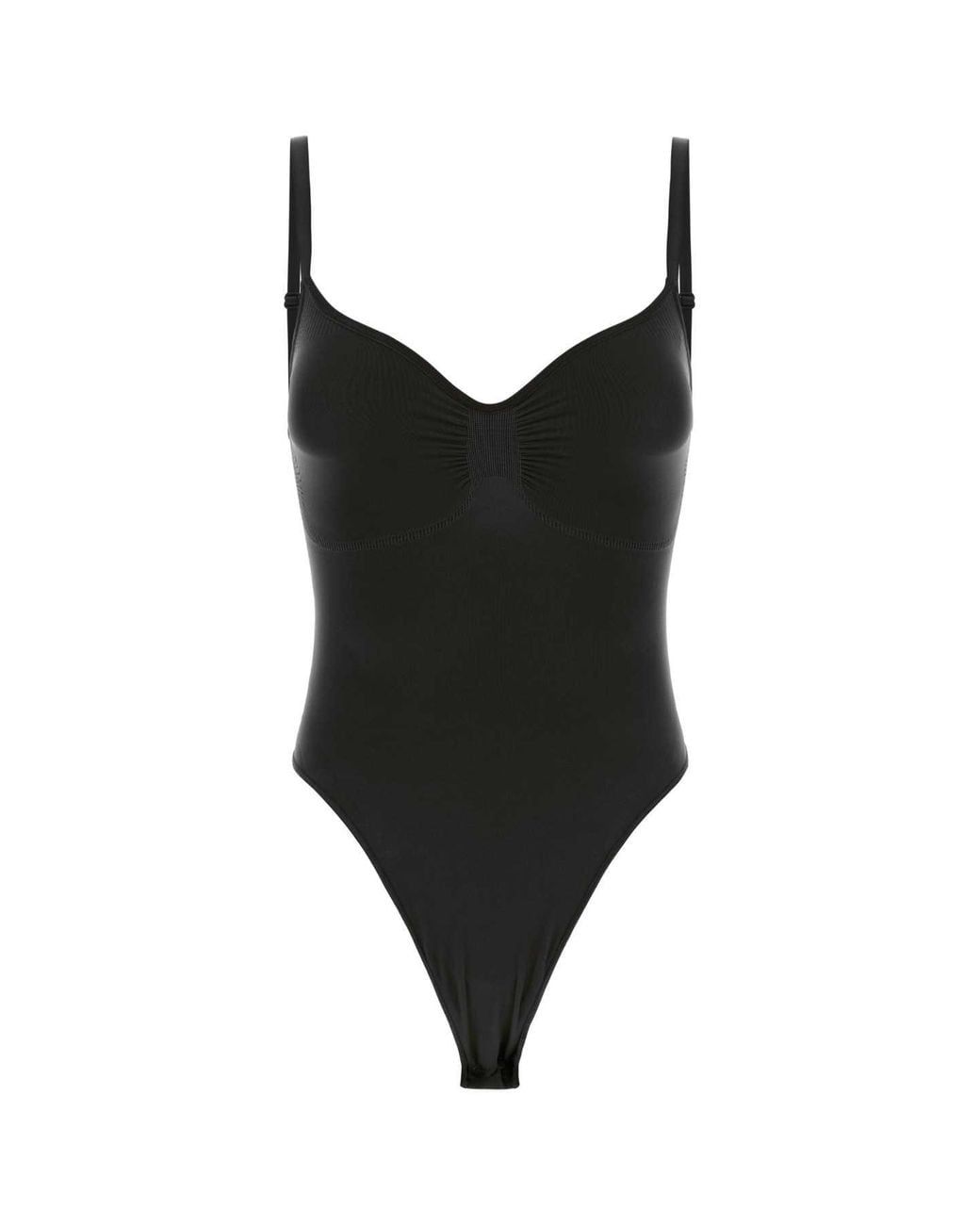 Skims Black Thong Bodysuit