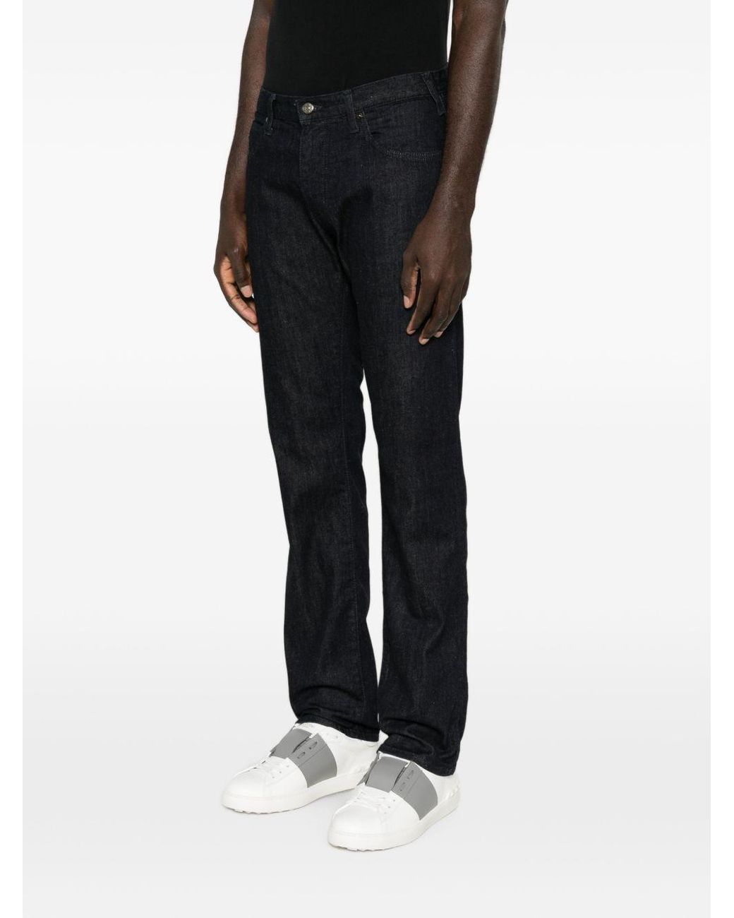 Emporio Armani Black Denim Cotton Jeans for men