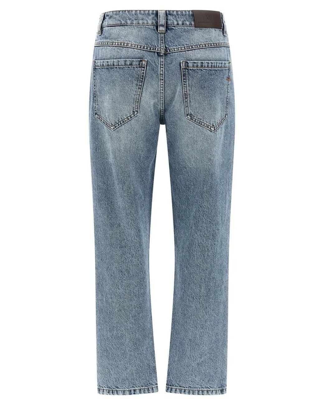 Brunello Cucinelli Blue 'Monile' Denim Jeans