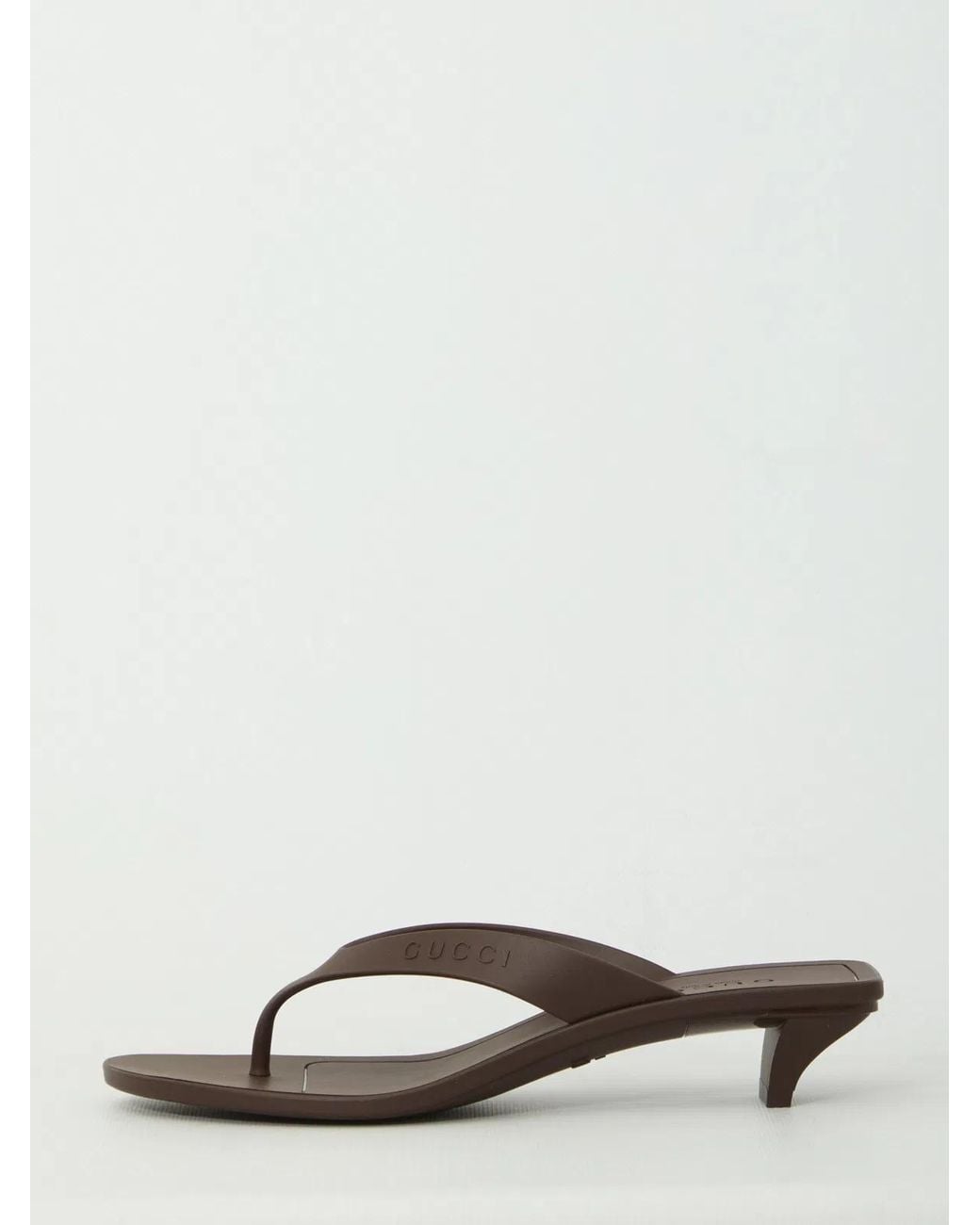 Gucci Brown Vittoria Thong Sandals