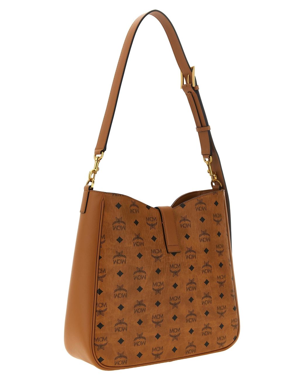 MCM Brown 'Tracy' Large Shoulder Bag