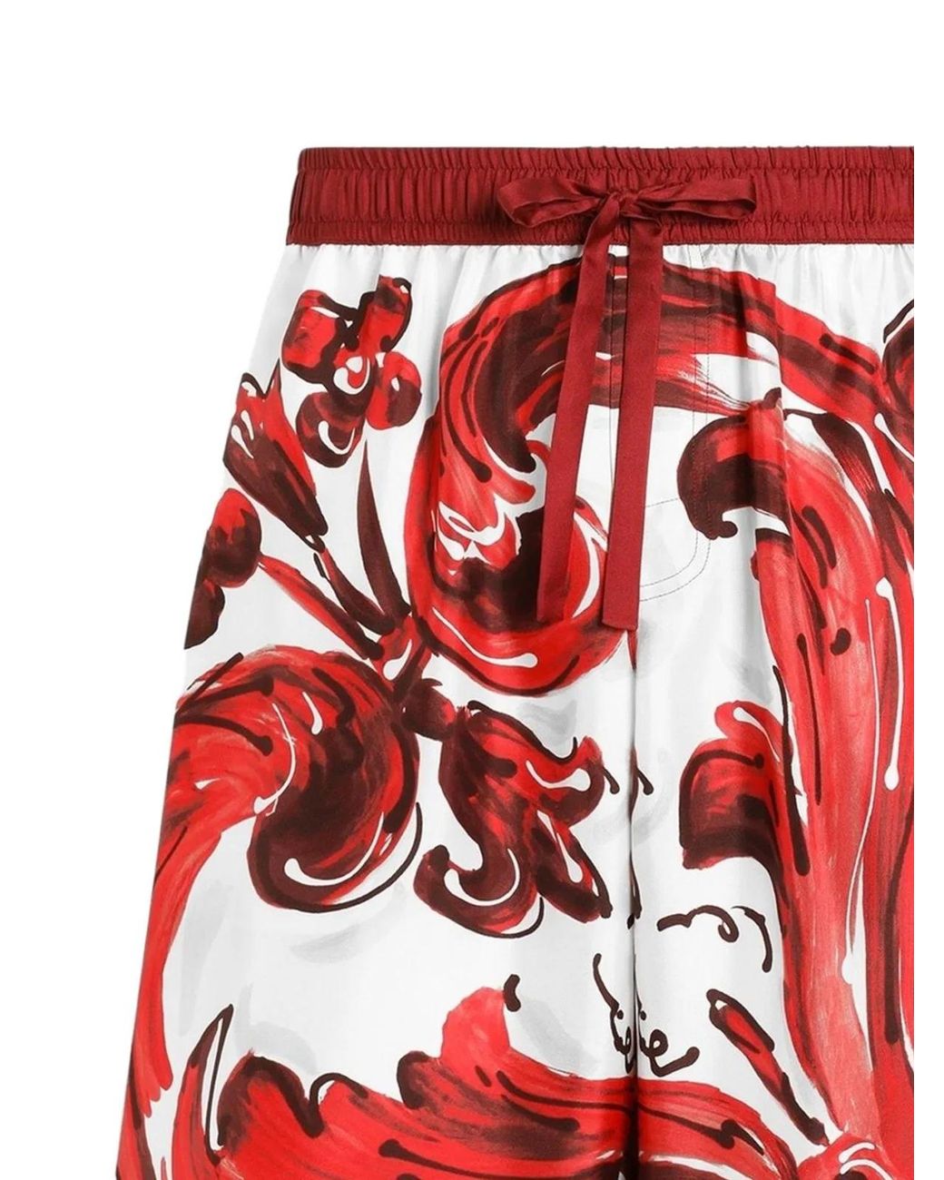 Dolce & Gabbana Red Dolce & Gabbana Cotton Trousers for men