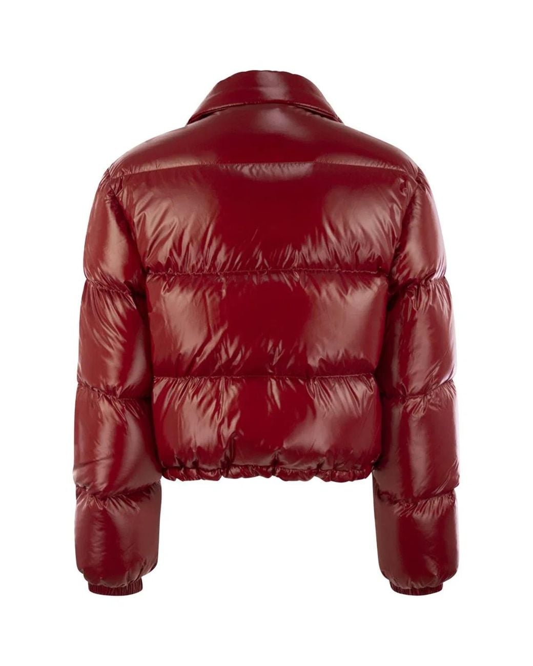 Fay Red 3-Hook Cropped Down Jacket