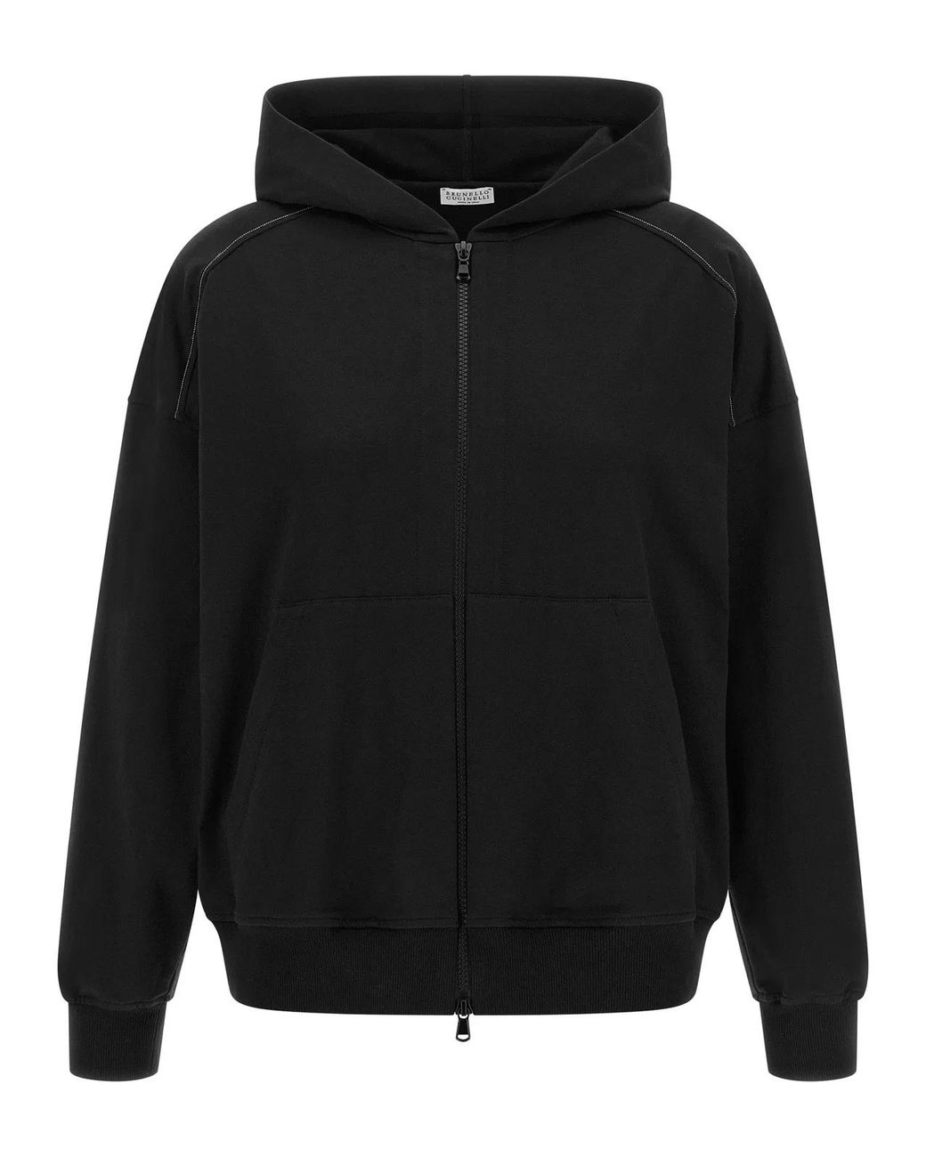 Brunello Cucinelli Black Cotton Sweatshirt Clothing