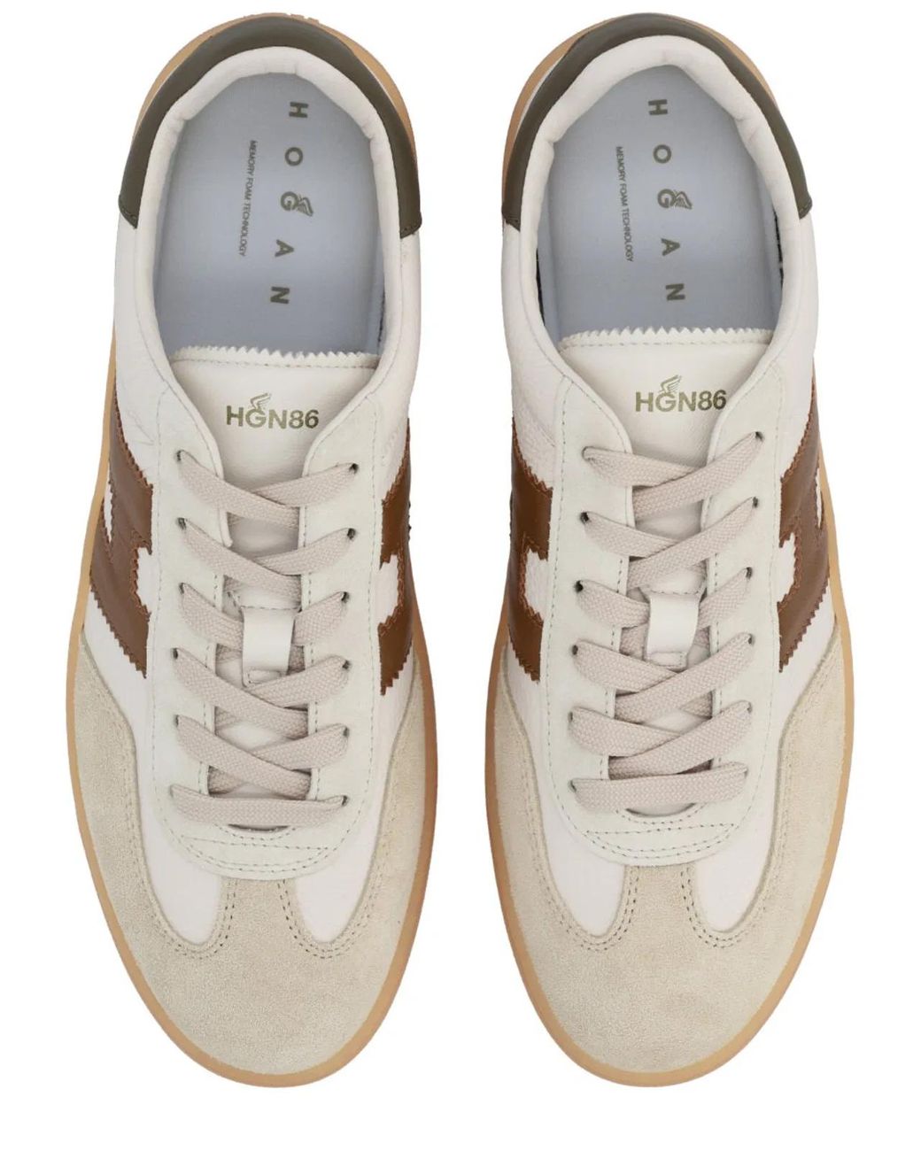 Hogan Natural Cool Calf Leather Low-Top Sneakers for men