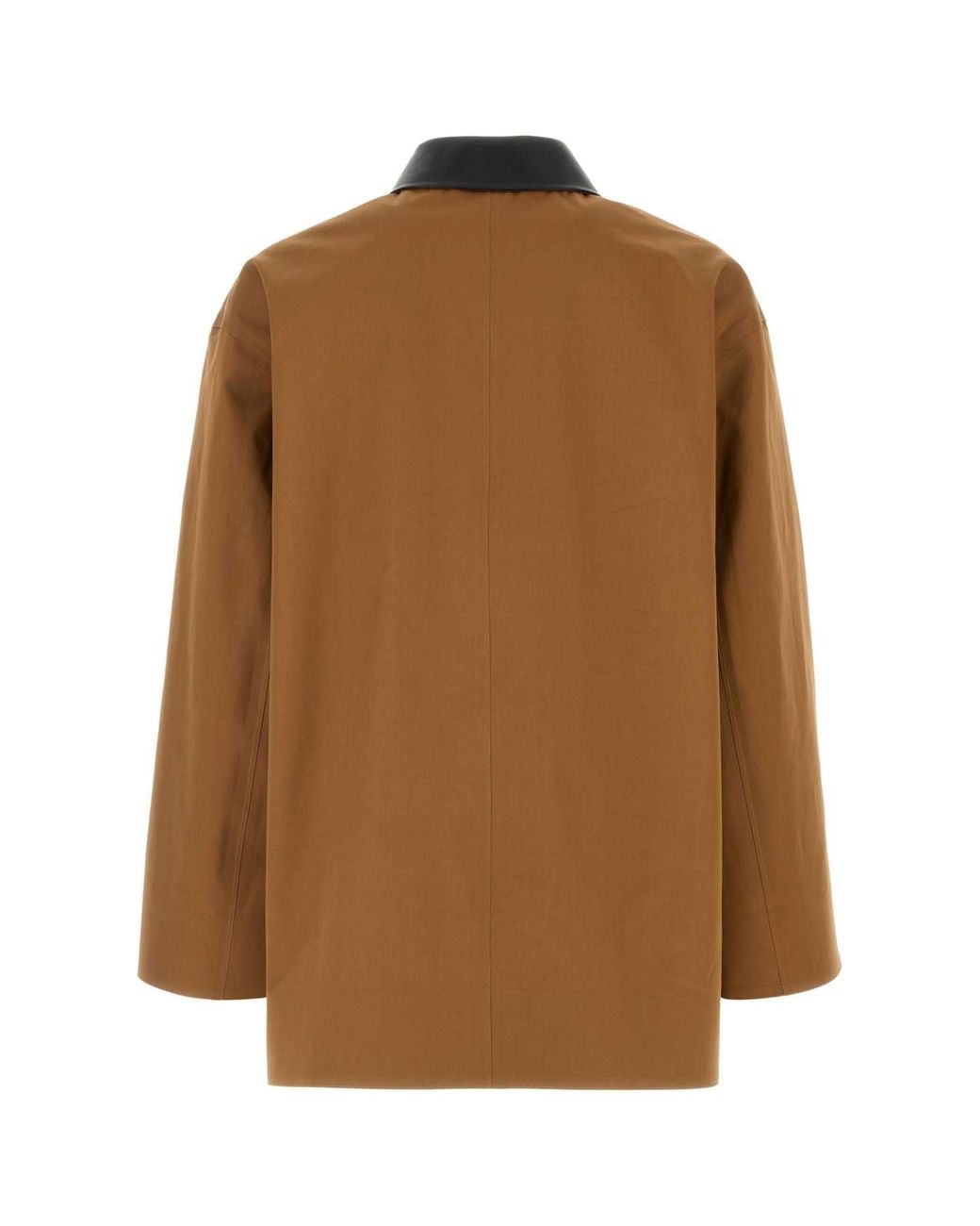 Jil Sander Brown Caramel Cotton Trench Coat for men