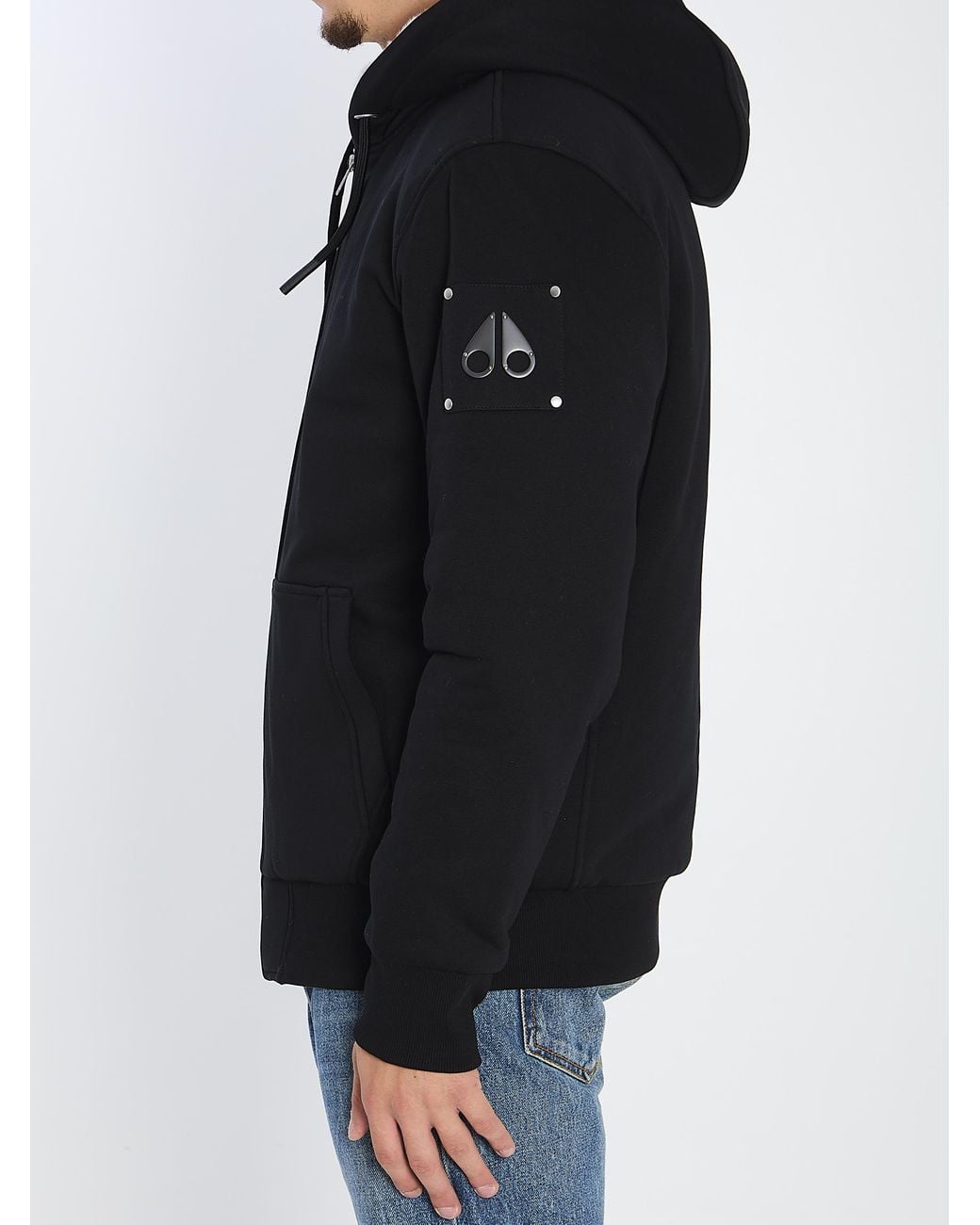 Moose Knuckles Black Classic Bunny Hoodie for men