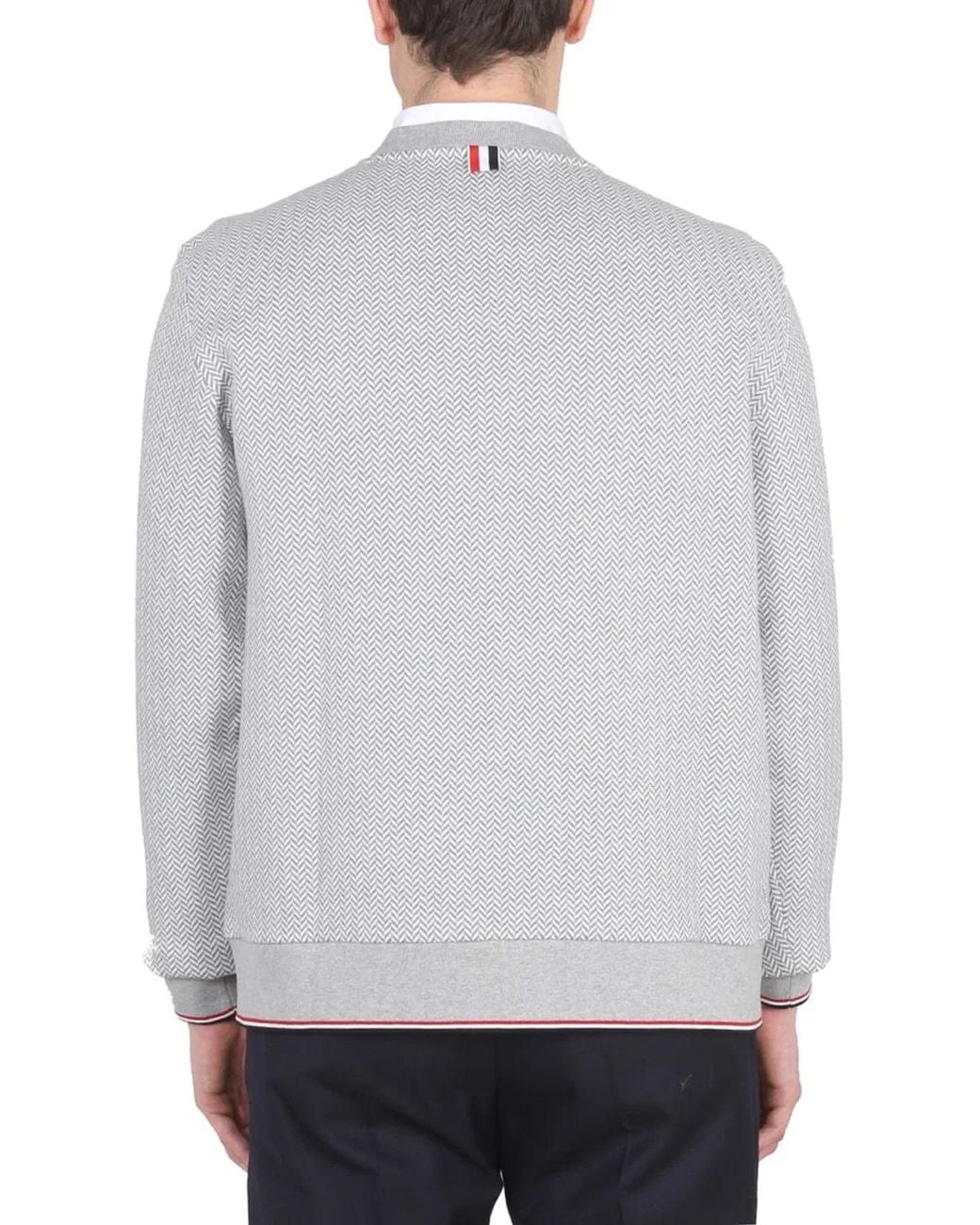 Thom Browne Gray Herringbone Jersey for men