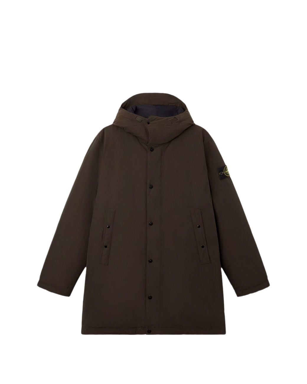 Stone Island Brown Long Parka for men
