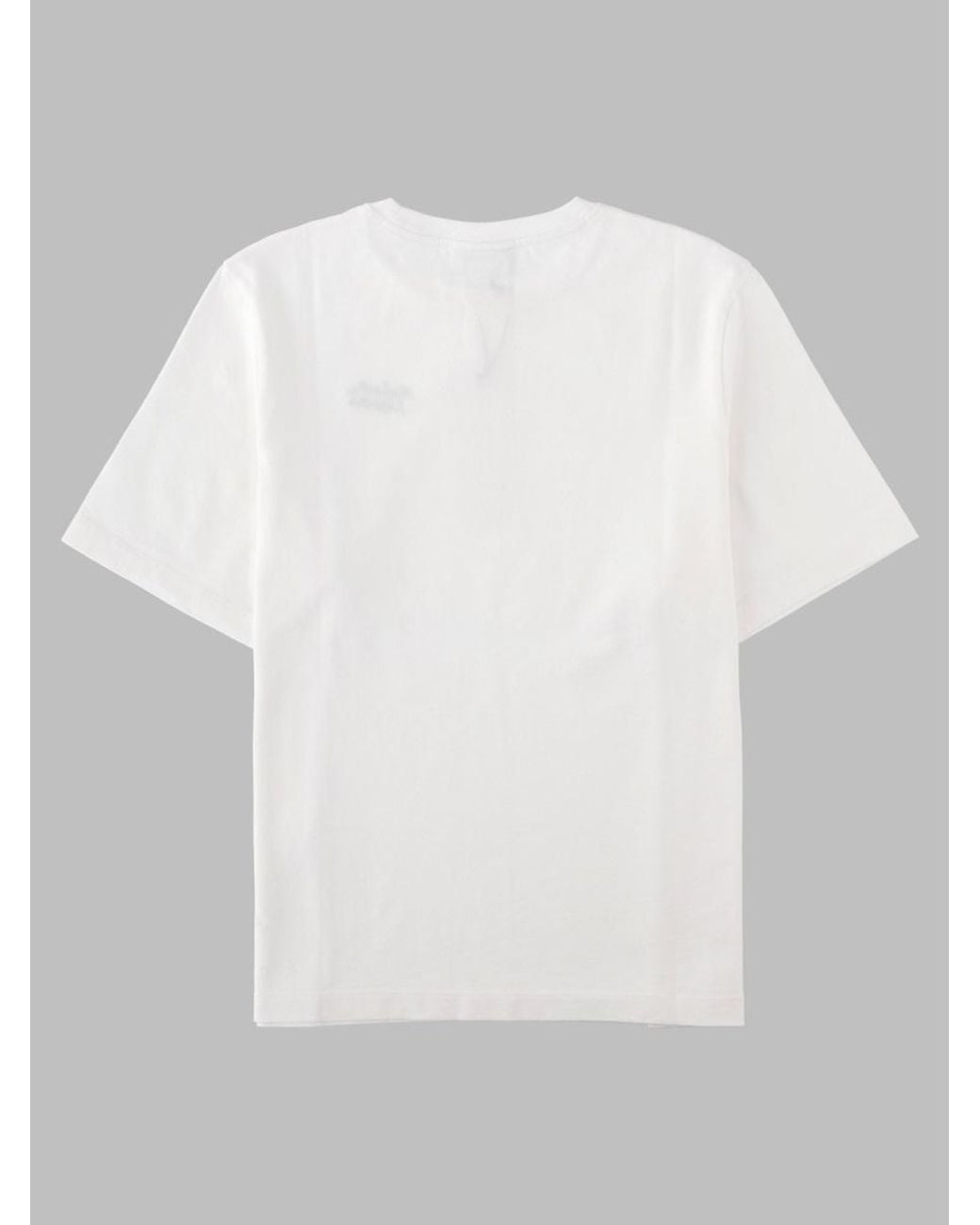 Maison Kitsuné White Maison Kitsuné Tshirt Con Logo