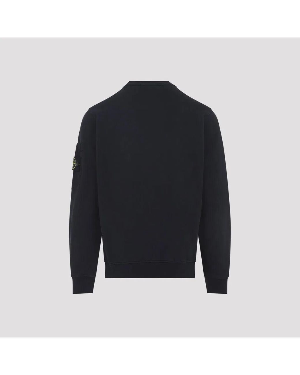 Stone Island Blue Regular Fit Crew Neck Sweatshirt With Seasonal Pocket for men