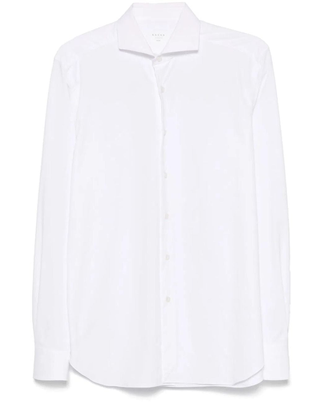 Xacus White Stretch Twill Shirt for men