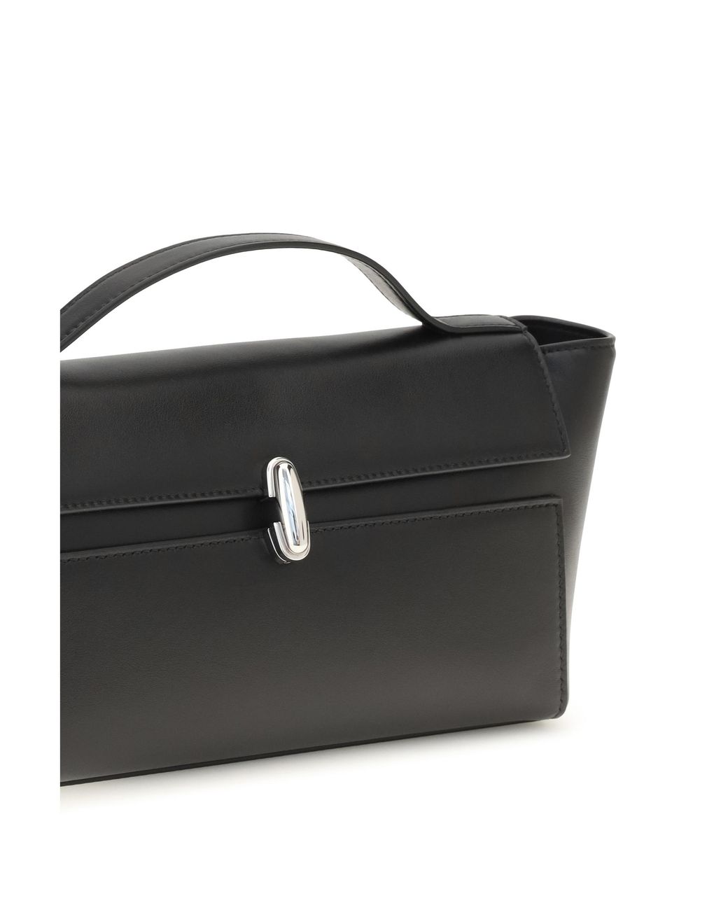 SAVETTE Black Symmetry Trapeze Clutch