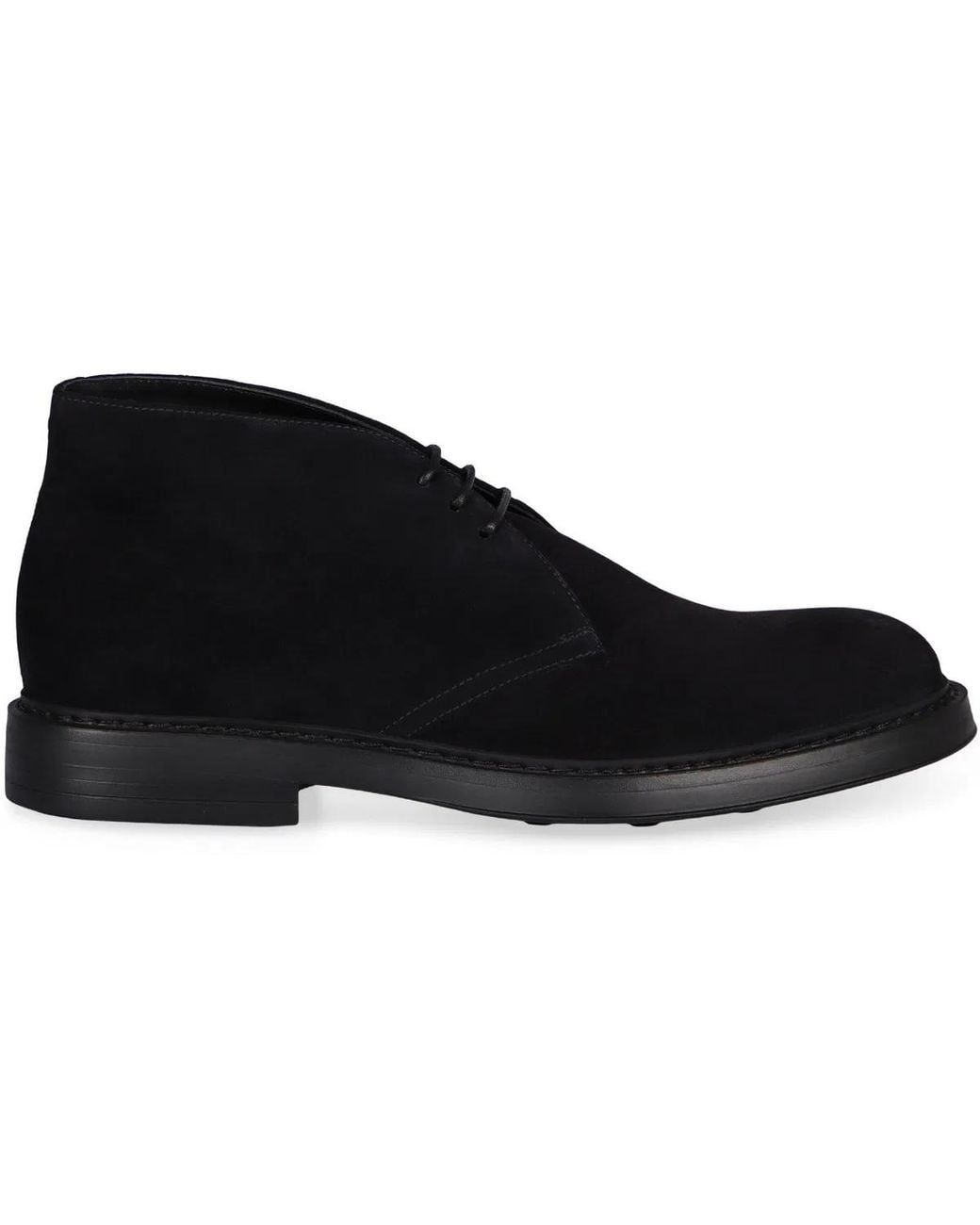 Doucal's Black Suede Desert Boots for men