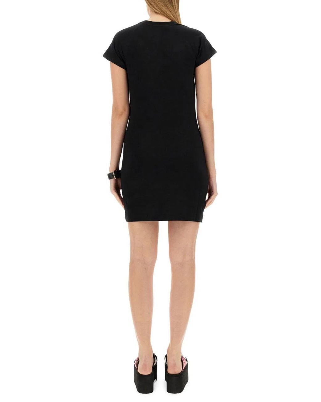 Moschino Couture Black Dress With Logo
