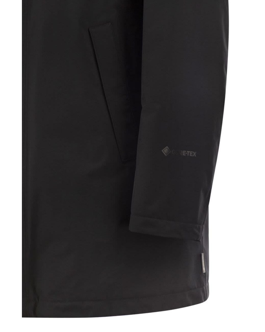 Herno Blue Gore-Tex Technical Parka With Hood for men