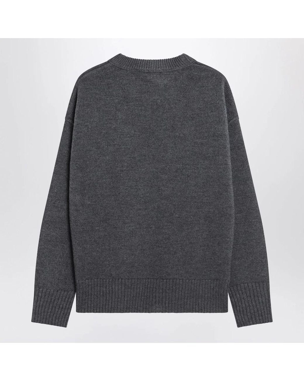 AMI Gray Ami De Coeur Sweater