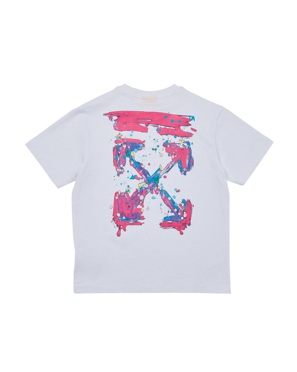 Off-White c/o Virgil Abloh Blue Arrow Splat Short-Sleeve T-Shirt For Kids