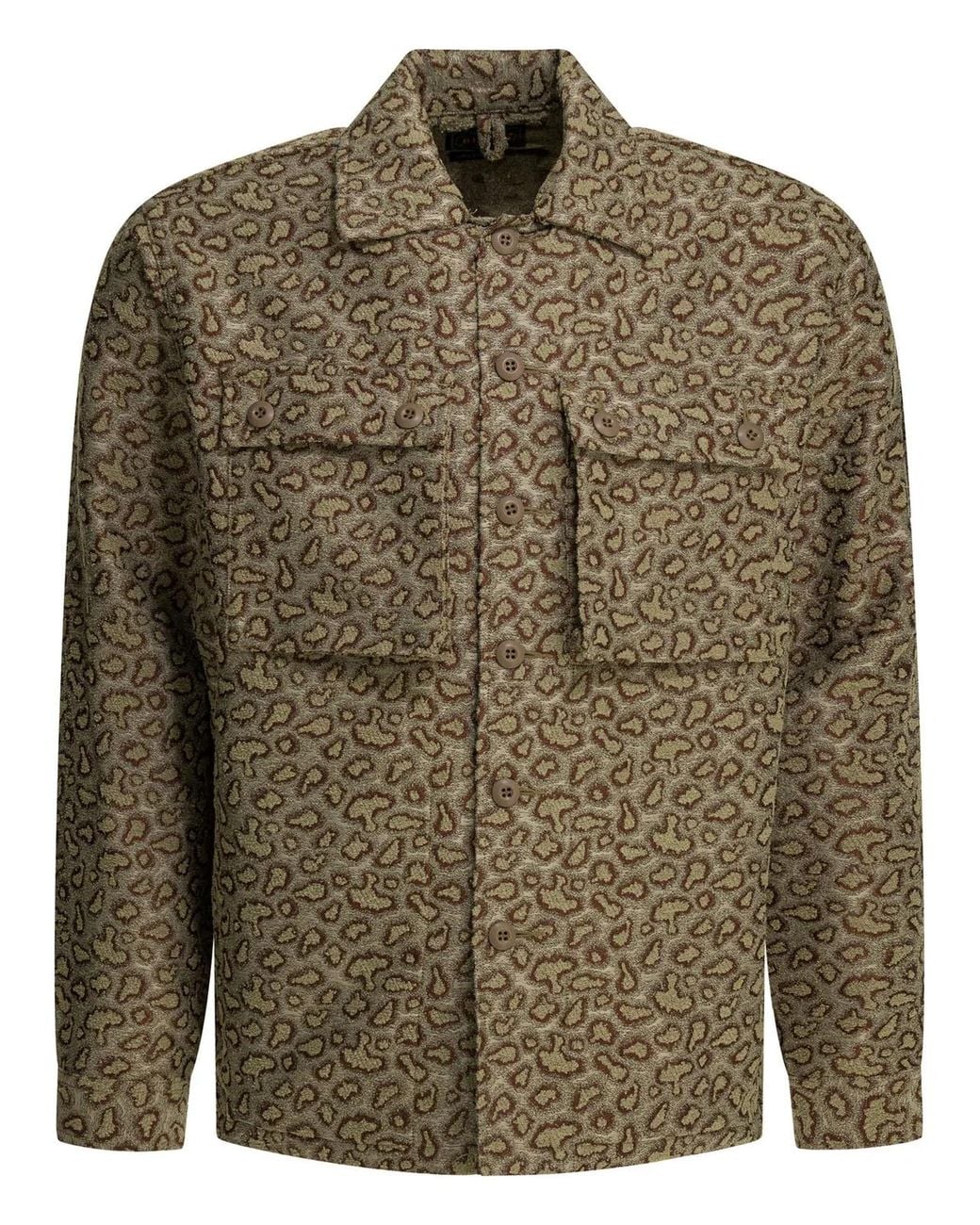 Beams Plus Green Polyester Cotton Jacket for men