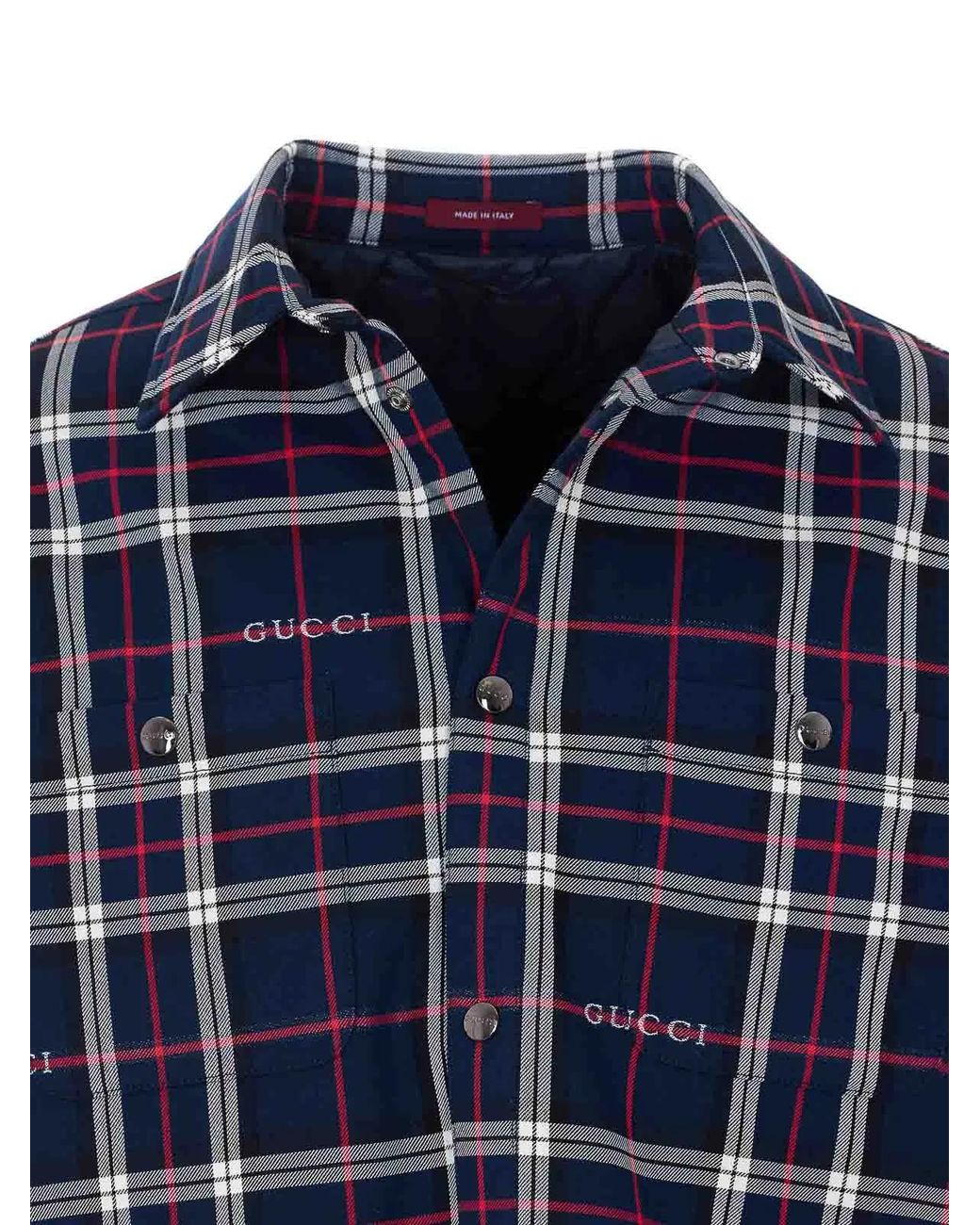 Gucci Blue Jacket With Frontal Buttons Closure for men
