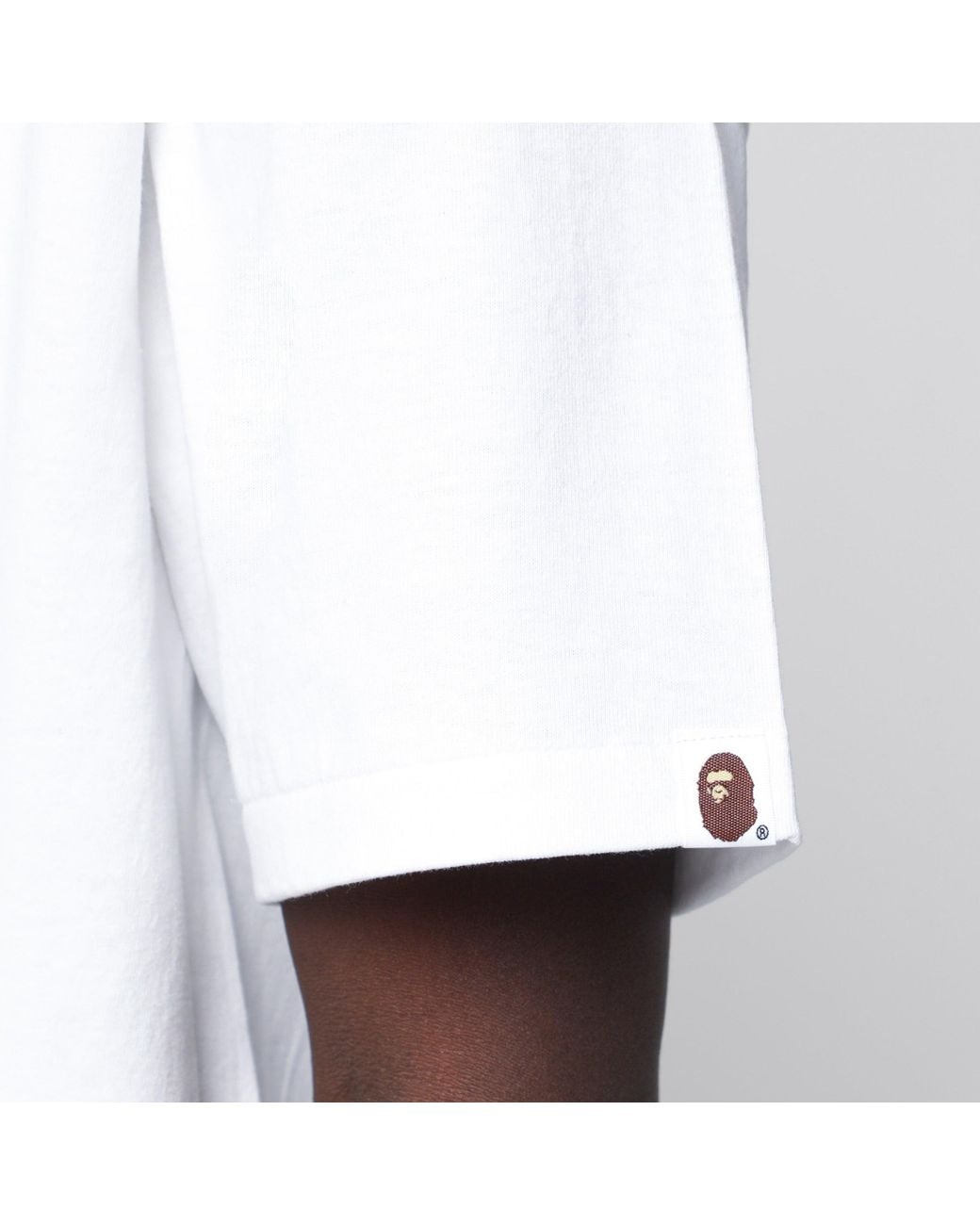A Bathing Ape White College T-Shirt for men