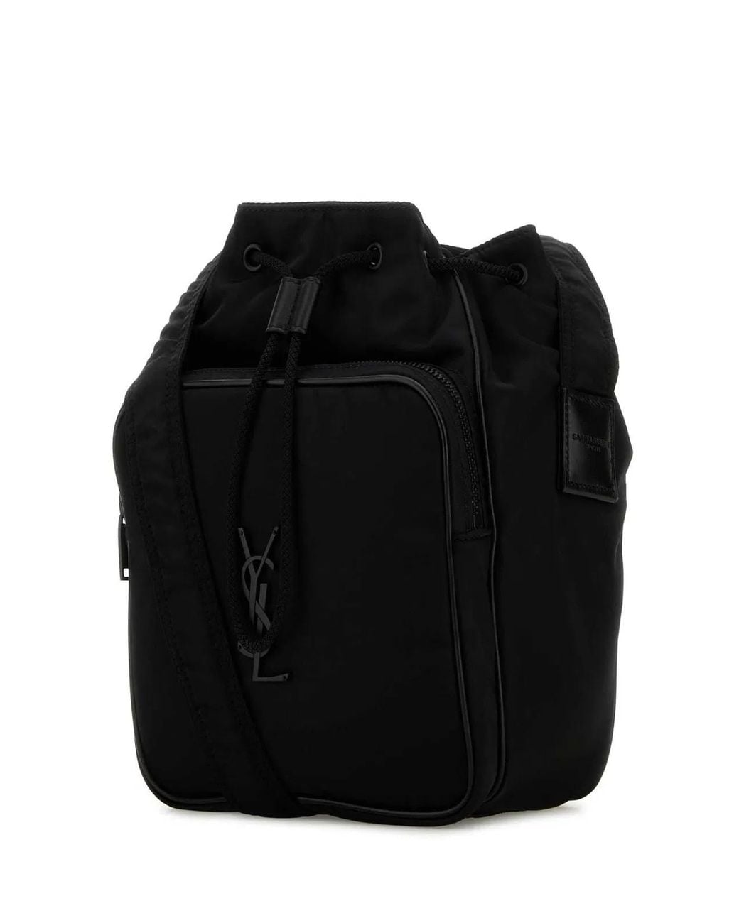 Saint Laurent Black Nylon Bucket Bag for men
