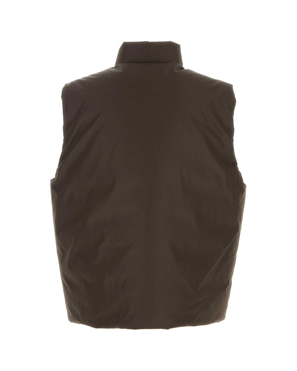 Jil Sander Brown Down Vest 04 W Logo for men