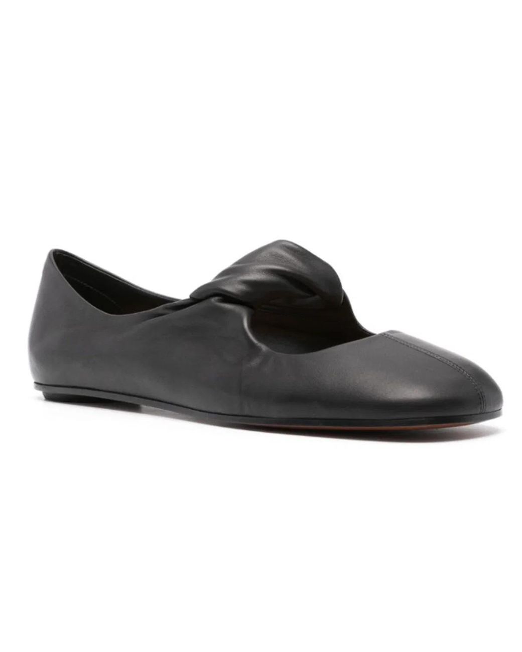 McQueen Black Leather Ballarinas For Comfort