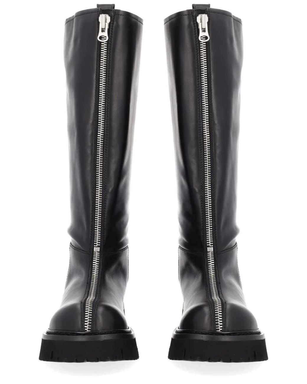Moschino Couture Black Boot Zipper