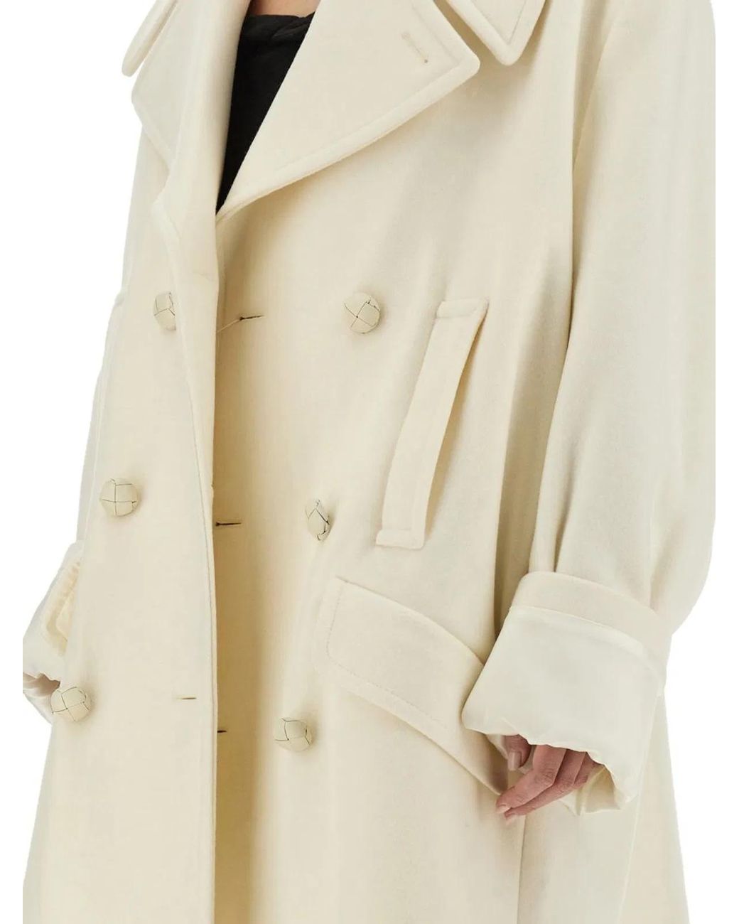 MM6 by Maison Margiela Natural Wool Coat