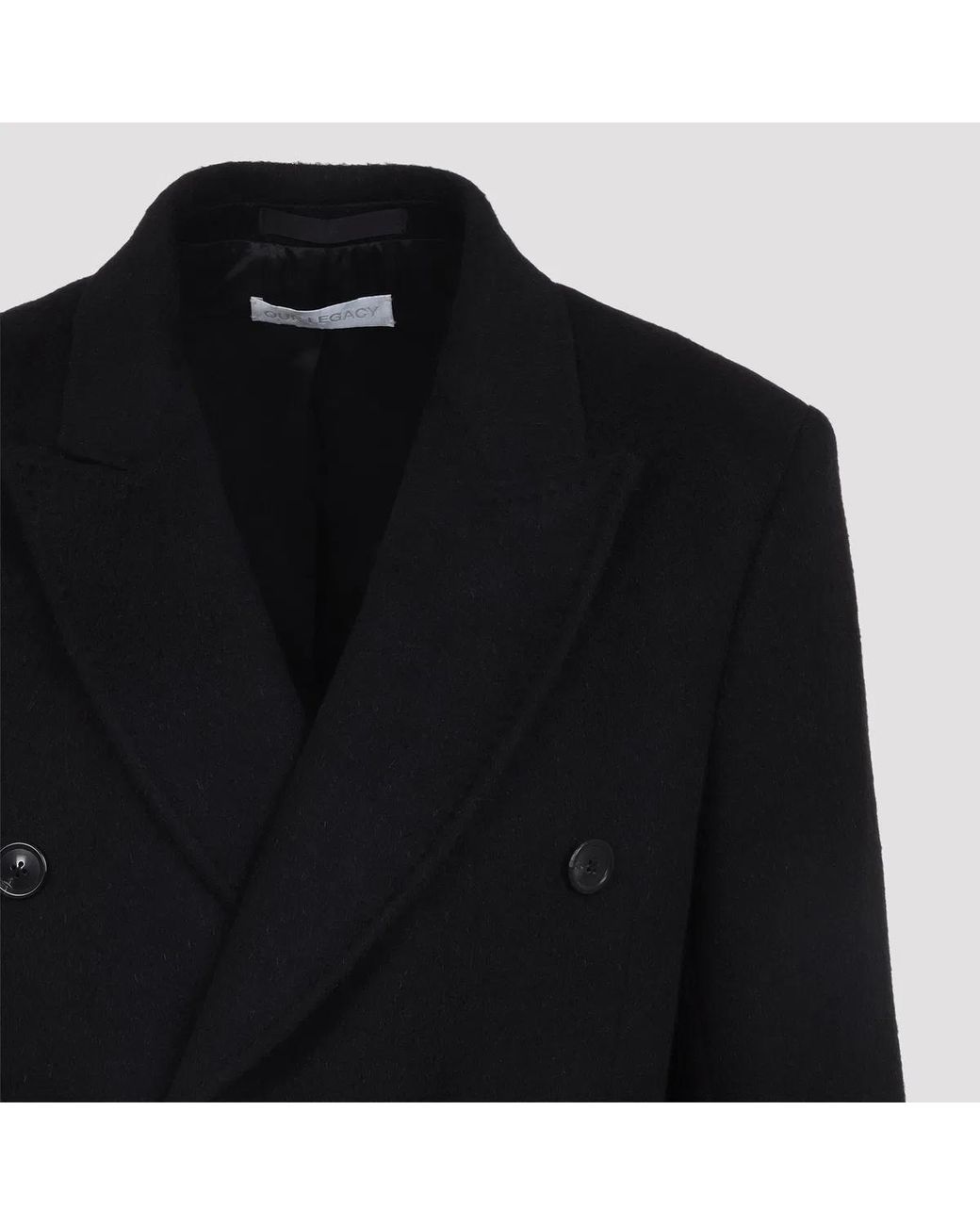 Our Legacy Black Whale Coat for men