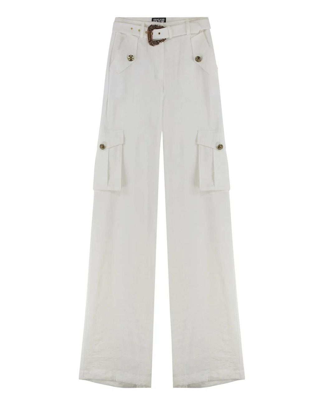 Versace Jeans Couture White Cargo Trousers