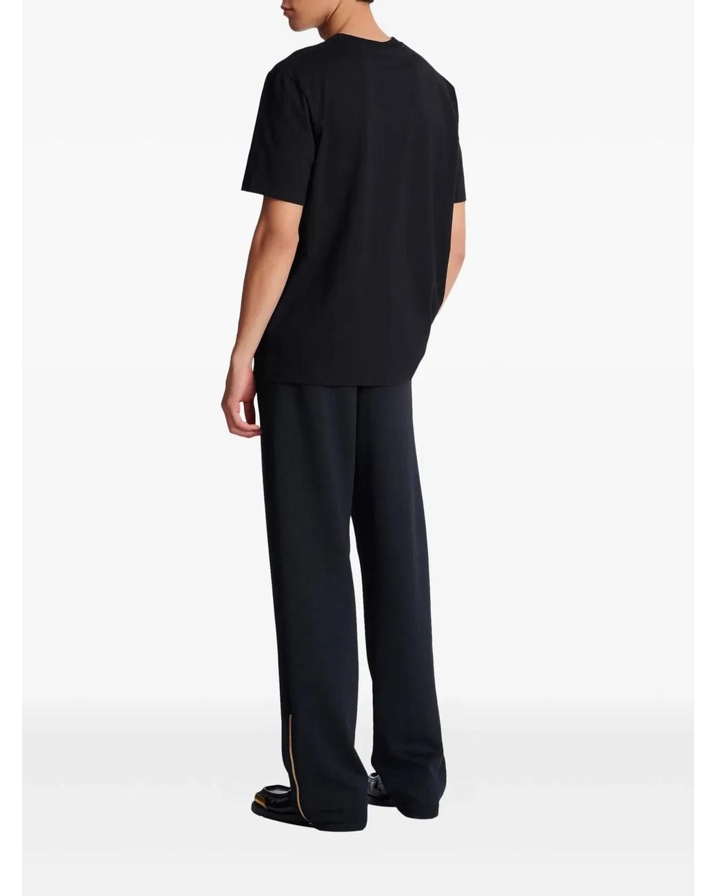 Balmain Black Paris Print T-Shirt for men