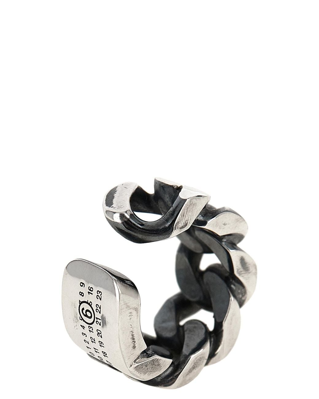 MM6 by Maison Margiela Metallic Chain Earrings for men