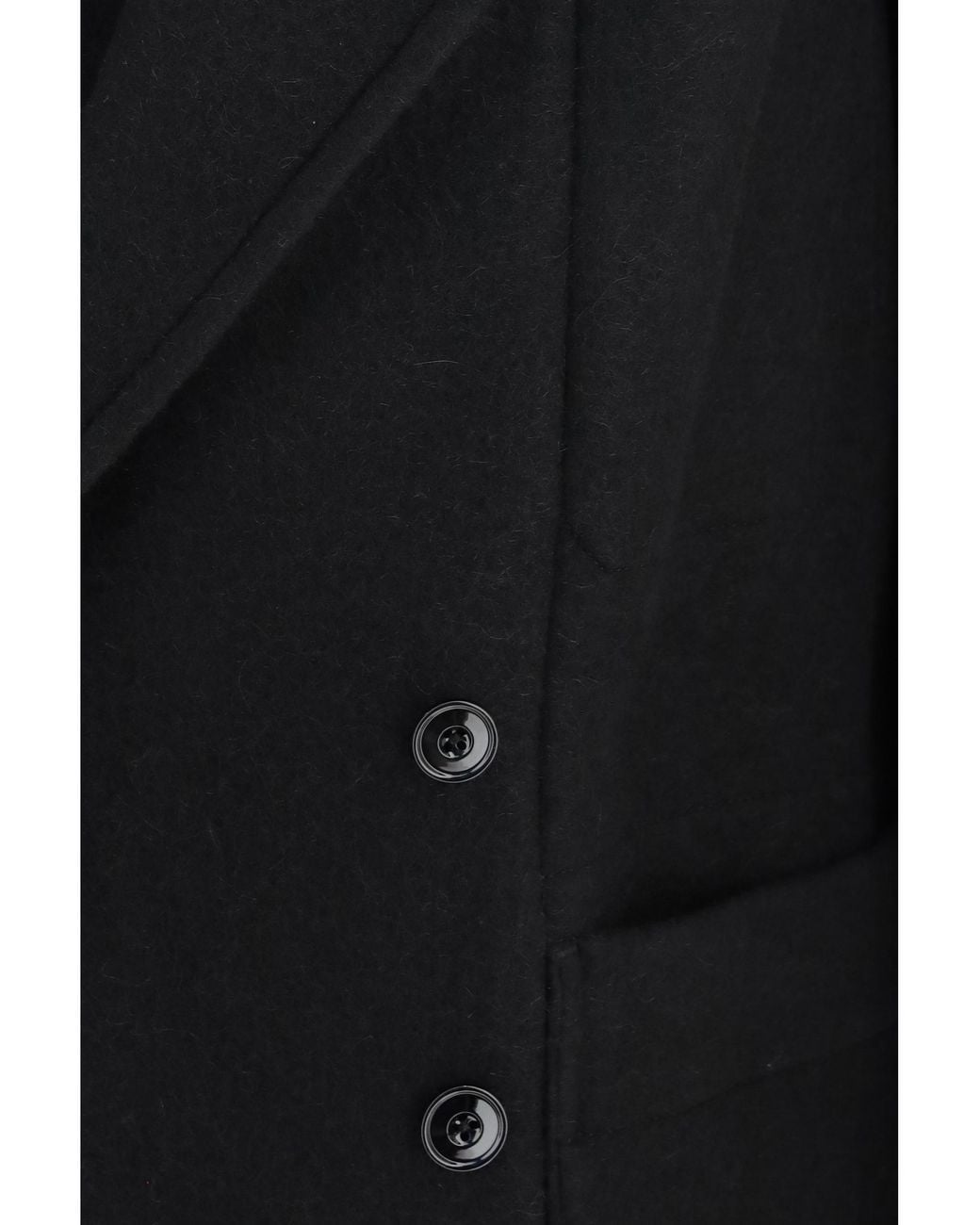 Lemaire Blue Short Double-Breasted Wool And Alpaca Coat for men
