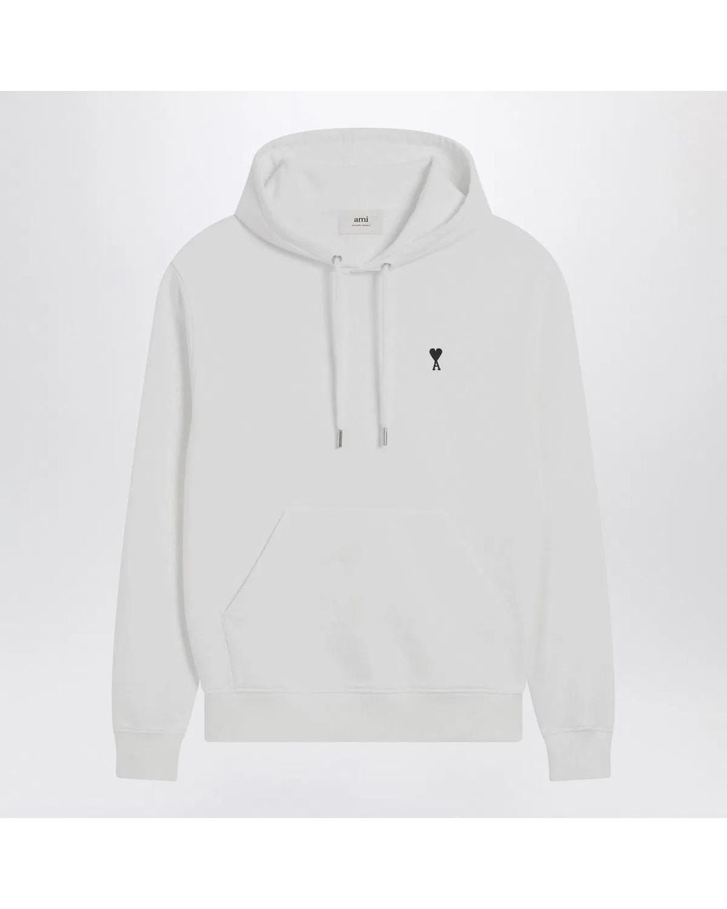 AMI White De Coeur Hooded Sweatshirt for men