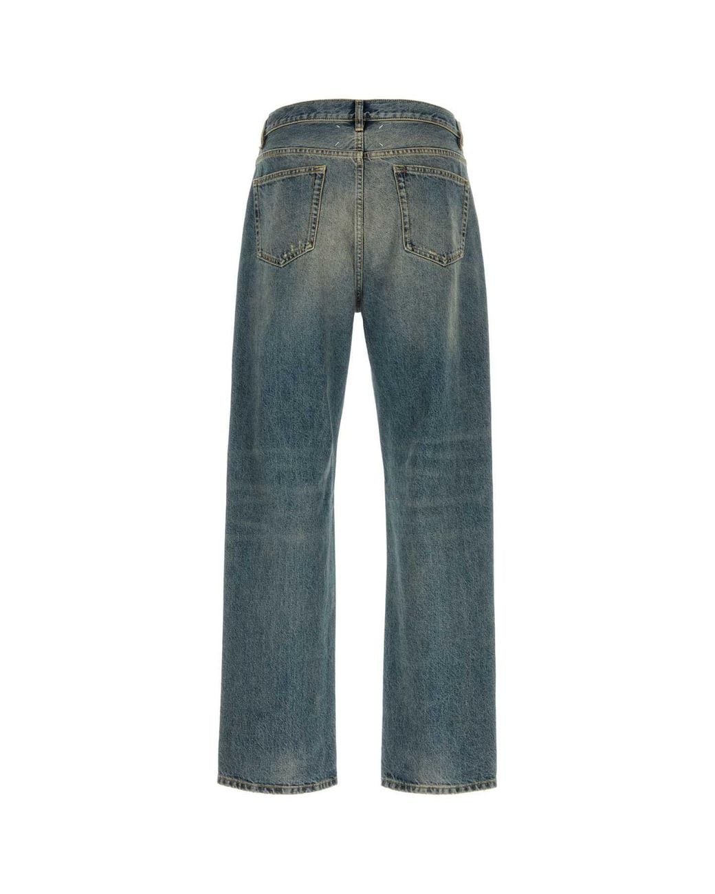 Maison Margiela Blue Distressed Denim Trousers for men