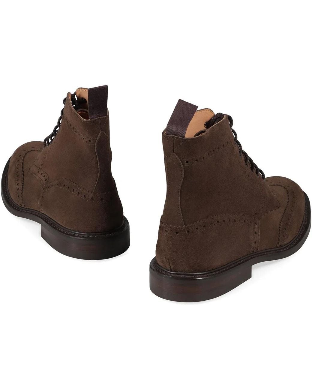 Tricker's Brown Stow Lace-Up Ankle Boots for men